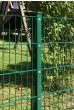 Zaunpfosten Mod. A - Ausführung: grün beschichtet, für Zaunhöhe: 123 cm, Länge: 128,5 cm, Befestigungspunkte: 7