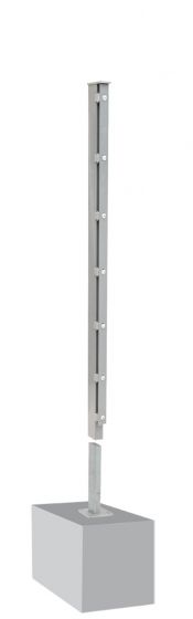 Zaunpfosten Mod. A - Ausführung: verzinkt, für Zaunhöhe: 103 cm, Länge: 108,5 cm, Befestigungspunkte: 6