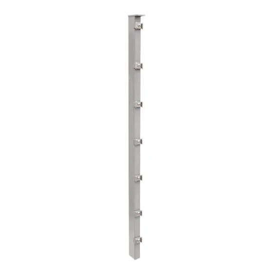 Zaunpfosten Mod. P - Ausführung: verzinkt, für Zaunhöhe: 163 cm, Länge: 168,5 cm, Befestigungspunkte: 9