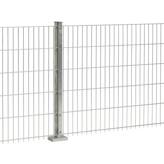 Doppelstabmattenzaun David 6/5/6 mm - Ausführung: verzinkt, Höhe: 163 cm, Länge: 251 cm