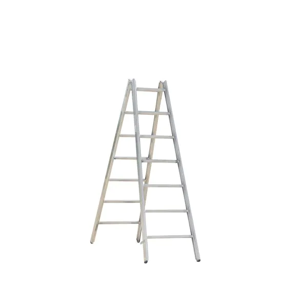 Alu-Sprossen Stehleiter Mod. 000 - Sprossenanzahl: 2 x 7, Länge: 2,06 m