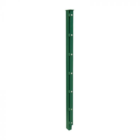 Zaunpfosten Mod. A - Ausführung: grün beschichtet, für Zaunhöhe: 163 cm, Länge: 220 cm, Befestigungspunkte: 9