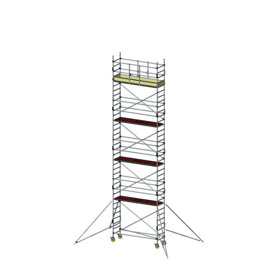 Alu Fahrgerüst Mod. D neue Norm MOBILE - Breite: 0,70 m - Gerüstl.: 2,50 m, Arbeitsh.: 10,30 m