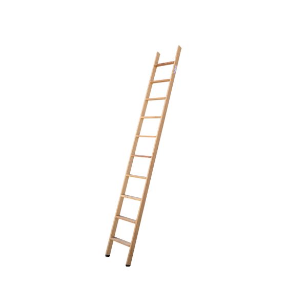 Holzleiter Stufenanlegeleiter - Stufenanzahl: 10, Länge: ca. 2,51 m