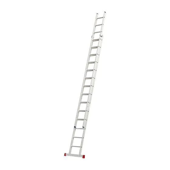 Alu Jubiläums-Schiebeleiter 2-teilig - Sprossenanzahl: 2 x 14, Arbeitshöhe max: ca. 7,68 m