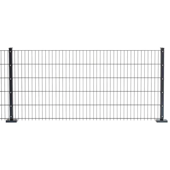 Doppelstabmattenzaun David 6/5/6 mm - Ausführung: anthrazit beschichtet, Höhe: 143 cm, Länge: 251 cm