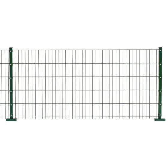 Doppelstabmattenzaun David 6/5/6 mm - Ausführung: grün beschichtet, Höhe: 63 cm, Länge: 251 cm
