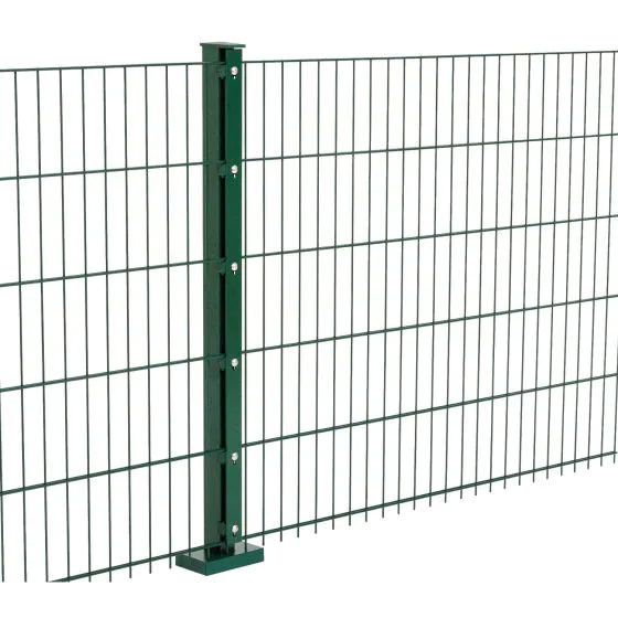Doppelstabmattenzaun David 6/5/6 mm - Ausführung: grün beschichtet, Höhe: 203 cm, Länge: 251 cm
