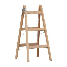 Holzleiter Doppelleiter Mod. HZ - Sprossenanzahl: 2 x 3, Länge: 1,06 m