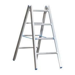 Alu-Sprossen Stehleiter für Maler Mod. M - Sprossenanzahl: 2 x 4, Länge: ca. 1,45 m