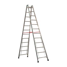 Alu-Sprossen Stehleiter Mod. S305 - Sprossenanzahl: 2 x 12, Länge: 3,50 m