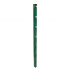 Zaunpfosten Mod. P - Ausführung: grün beschichtet, für Zaunhöhe: 123 cm, Länge: 128,5 cm, Befestigungspunkte: 7
