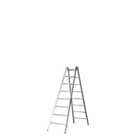 Alu-Sprossen Stehleiter für Maler Mod. M - Sprossenanzahl: 2 x 8, Länge: ca. 2,65 m