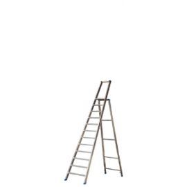 Alu-Stufen Stehleiter Mod. PL - Stufenanzahl: 12, Gesamthöhe mit Bügel: 3,21 m