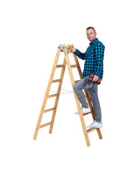 Holzleiter Doppelleiter Mod. HZ