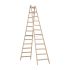 Holzleiter Doppelleiter Mod. HZ - Sprossenanzahl: 2 x 12, Länge: 3,76 m